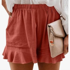 NWOT Women's Casual Elastic Waist Pull On Shorts with Pockets